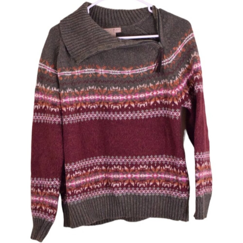 Mountain Lake Women's Cotton Chunky Turtleneck Warm Thick Sweater Winter Size M